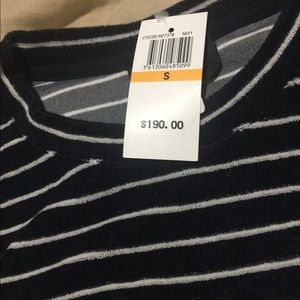 APC Textured Navy Sweater w/ Stripes